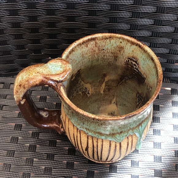Drippy Mug in Tortoise Splash Glaze MazMar Studio Art Pottery - Picture 4 of 10
